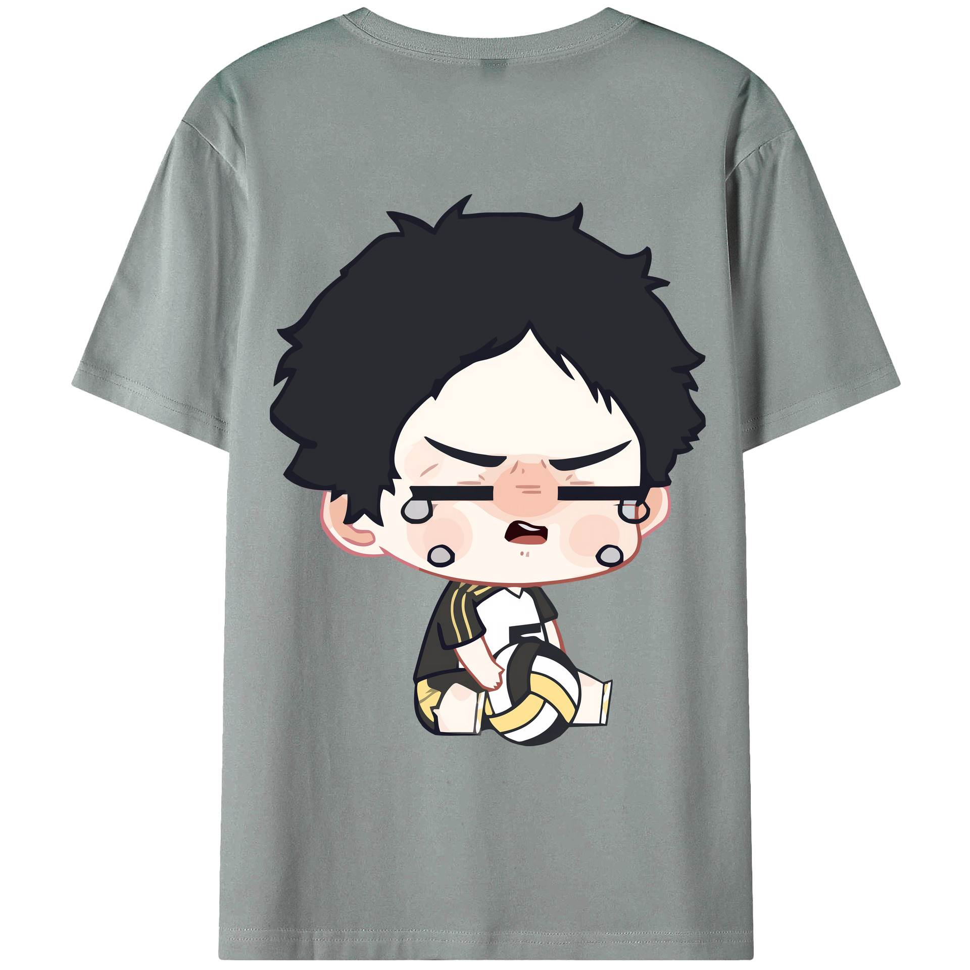 （画像用） ハイキュー!! Haikyu!! 綿100％ メンズ半袖Tシャツ（バックプリント） 通気性